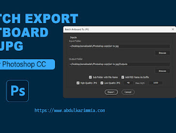 Batch Export Artboard to JPG with a Photoshop Script