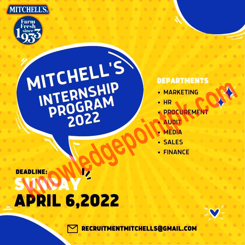 Mitchell’s Fruit Farms Limited Internship Program 2022 April