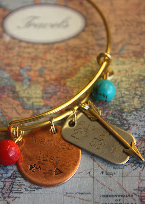 travel map jewelry