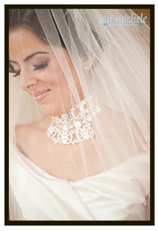 picture of bride behind veil