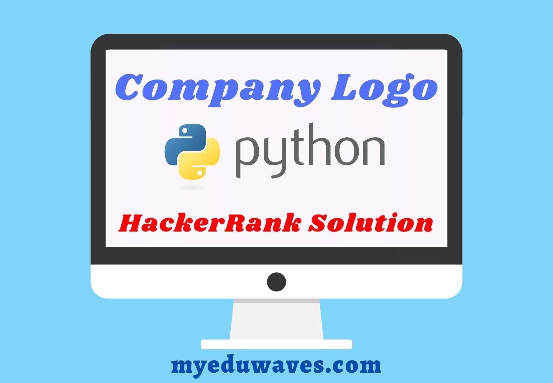 Company Logo - Python HackerRank Solution