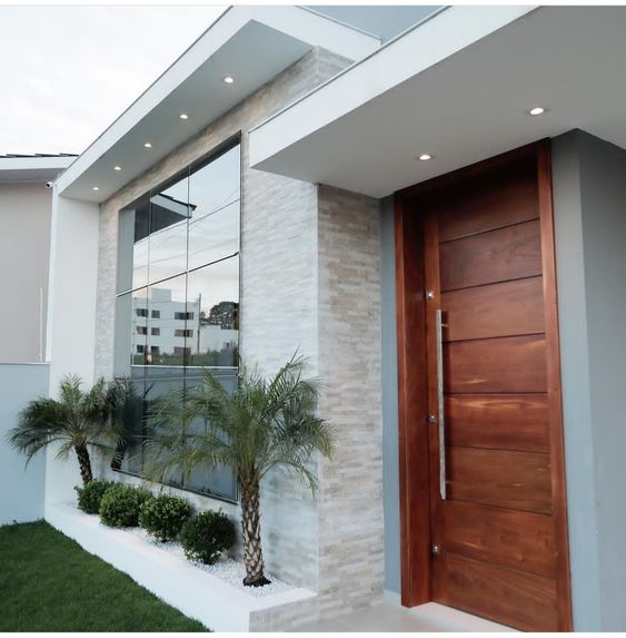 33 impresionantes diseños modernos de madera para puertas exteriores