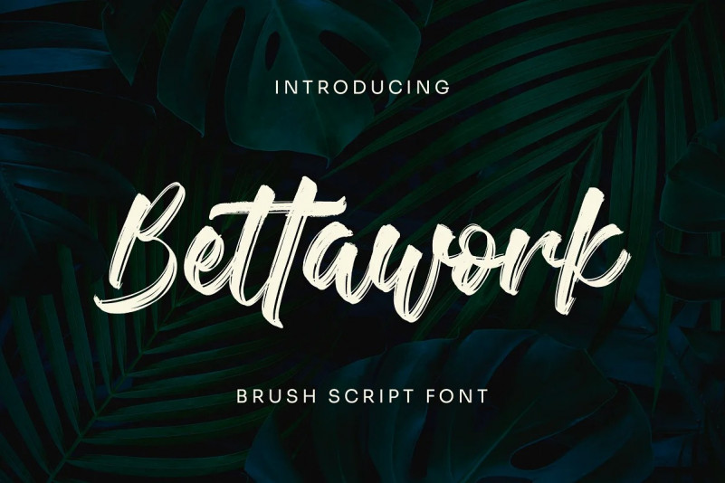 Bettawork Font - Free Brush Script Typeface