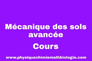 Cours Mécanique des sols avancée PDF