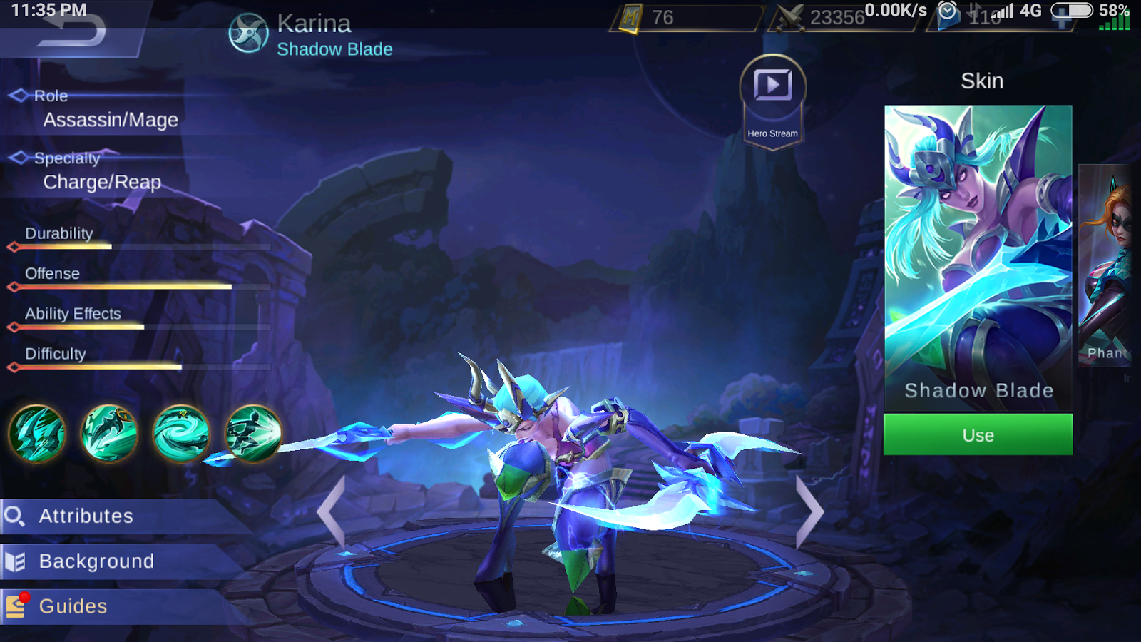 Mobile Legend Karina Sang Mage Assasins Dengan Kemampuan Pentakill