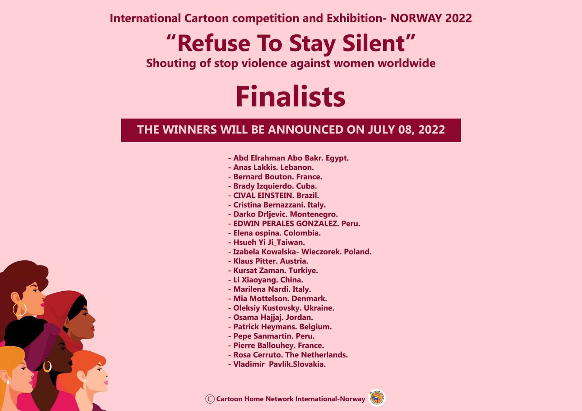 Finalists of the International Cartoon Contest and Exhibition in Norway