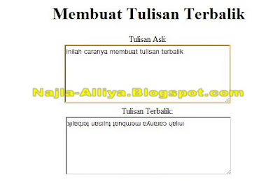 Inilah caranya membuat tulisan terbalik