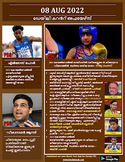 Daily Malayalam Current Affairs 08 Aug 2022