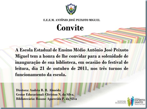 convite biblioteca