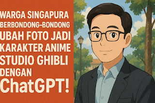 Warga Singapura Berbondong-Bondong Ubah Foto Jadi Karakter Anime Studio Ghibli dengan ChatGPT!