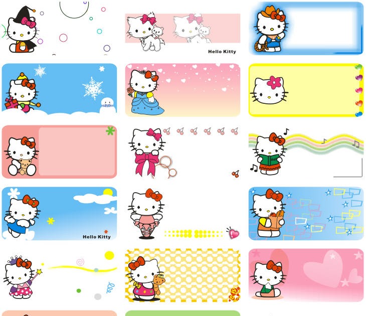 100 pcs Standard Hello  Kitty  Label Sticker  Welcome 