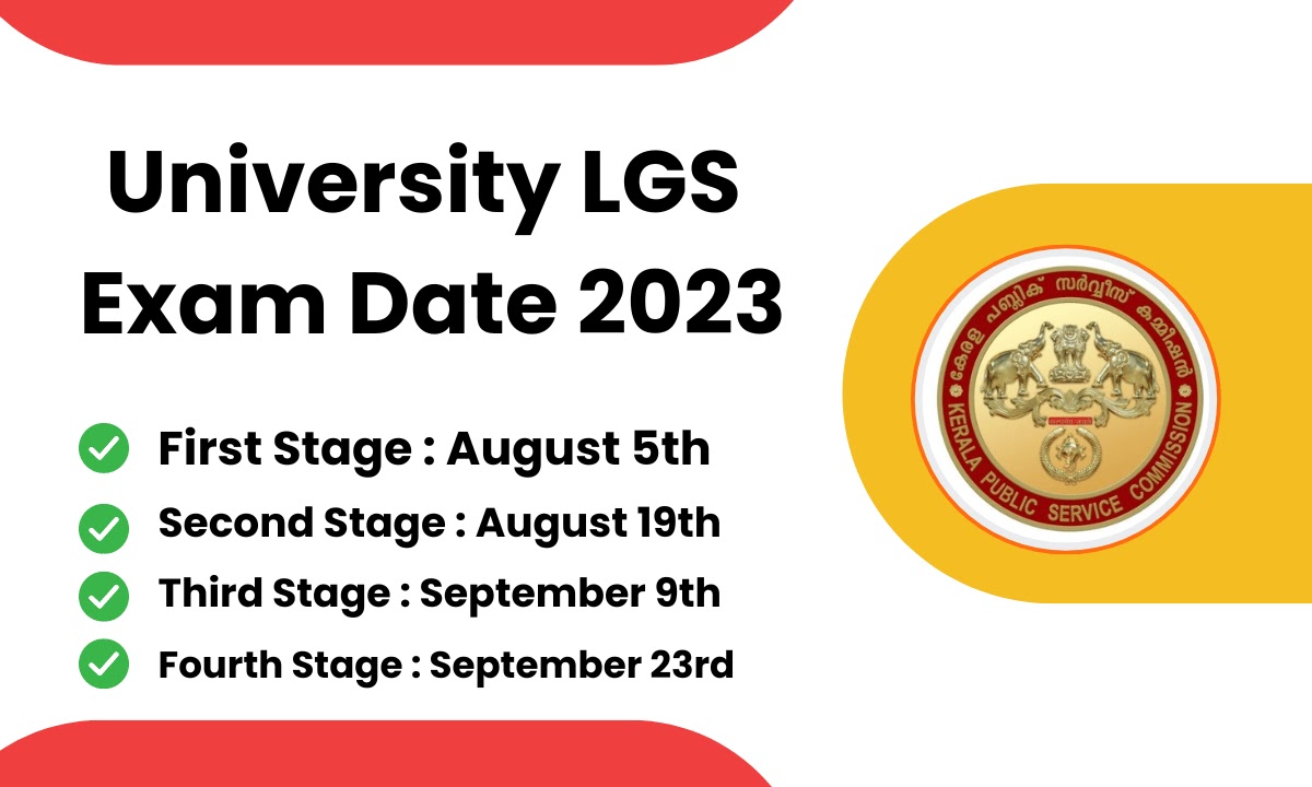 Kerala PSC University LGS Exam Date 2023 | University LGS Hall Ticket Availability Date