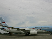Pesawat kepresidenan Indonesia Baru Tiba