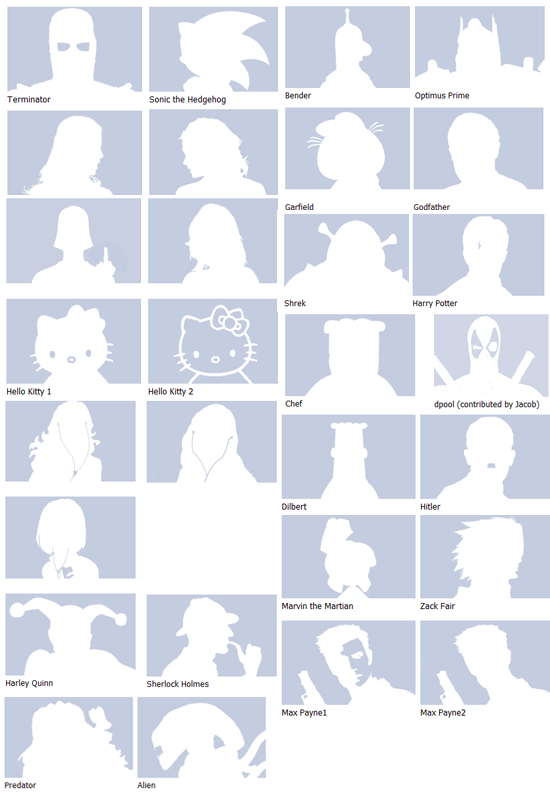facebook profile picture silhouette. 69 alternatives to the default Facebook profile picture