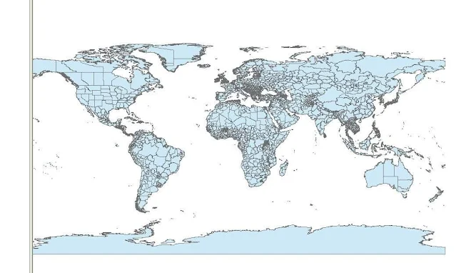 تحميل شيب فايل العالم كاملا- world Shapefile- خريطة رقمية لدول العالم