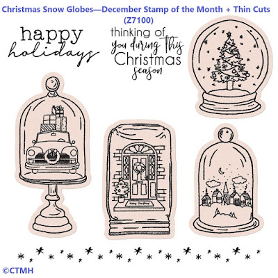 Christmas Snow Globes—December Stamp of the Month + Thin Cuts (Z7100)