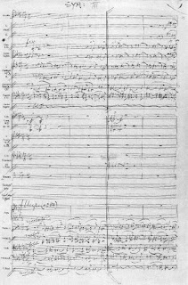 Opening sketch of Elgar's Third Symphony