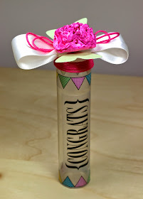 SRM Stickers Blog - Flower Power Tube Tutorial by Cathy A - #tubes #twine #stickers #punched pieces #congrats #favor #gift #container #tutorial