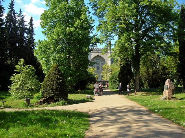 arboretum, park, pałac, ścieżka