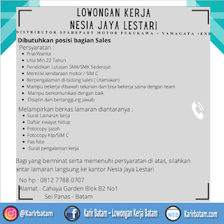 Lowongan Kerja Nesia Jaya Lestari