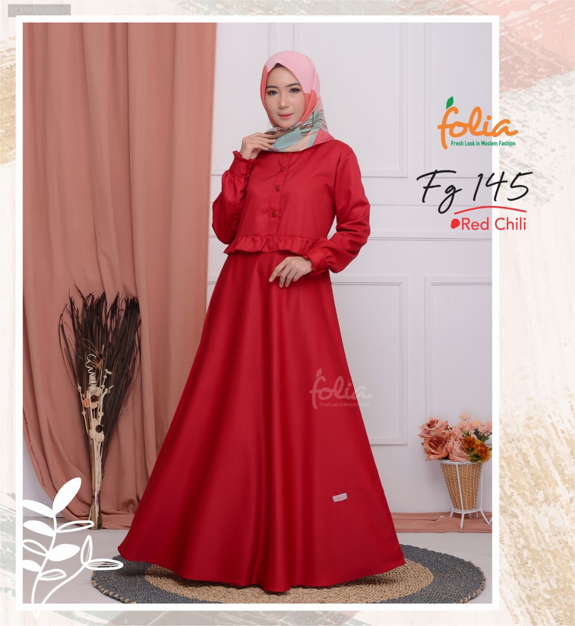 KOLEKSI GAMIS  SYAR I TERBARU FOLIA  FG 145