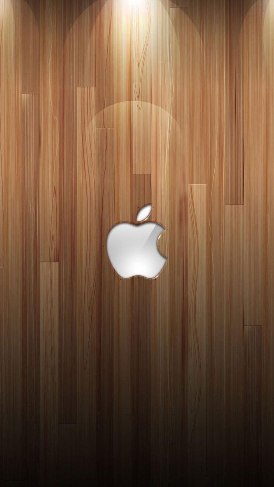 Iphone7 Iphone6 壁紙box 木目と白いアップルのロゴ 壁紙