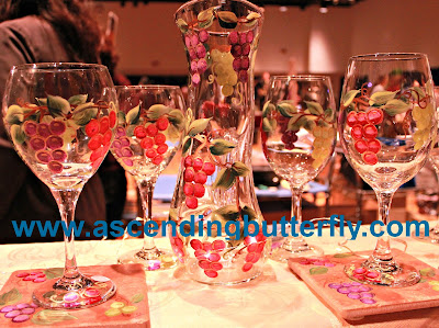 An Etch of Glass Decanter and Wine Glasses