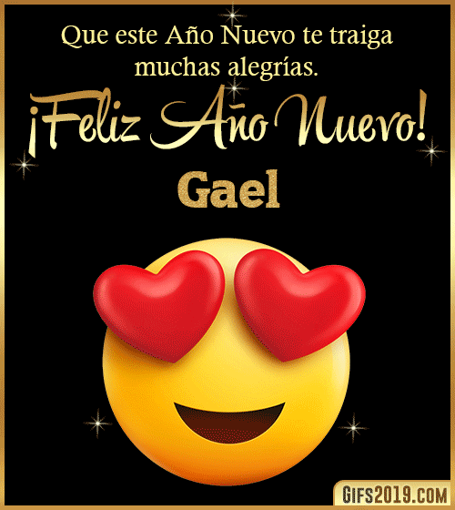 Gif animado feliz año nuevo gael