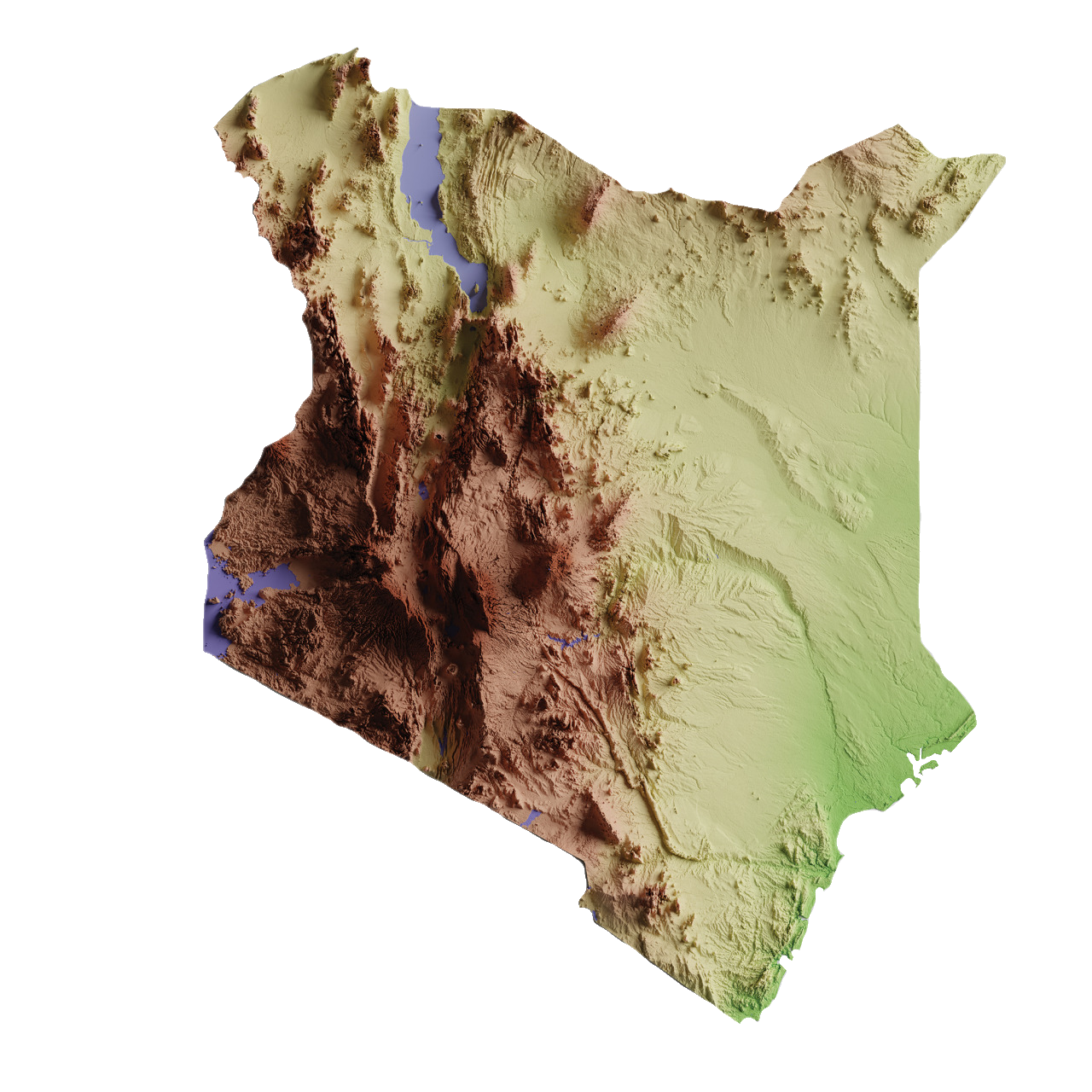 Kenya Relief Map