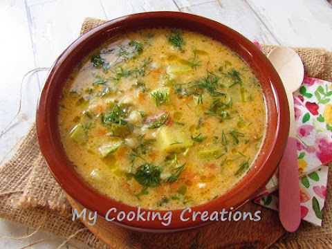 Супа от тиквички с копър и ориз * Zuppa di zucchine