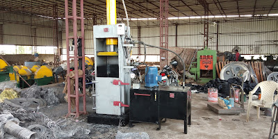 aluminium section wire scrap baling press machine