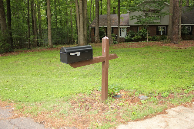 Taken last May when we replaced the original rusty and broken mailbox