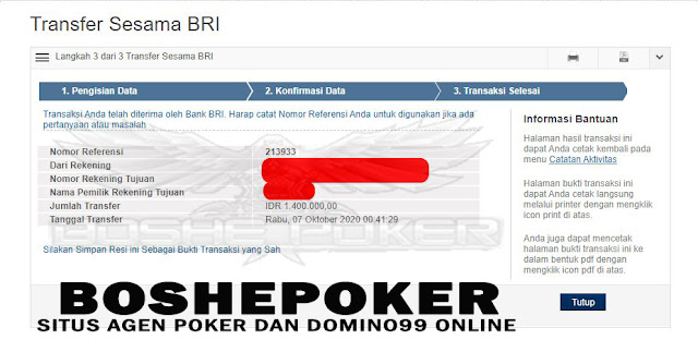 Bukti Kemenangan Member Boshepoker