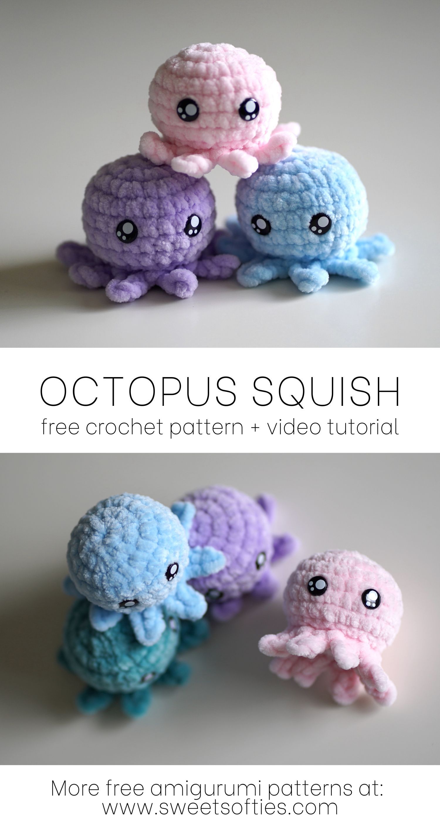 Crochet the OCTOPUS SQUISH in 20 minutes! · Free Amigurumi Crochet