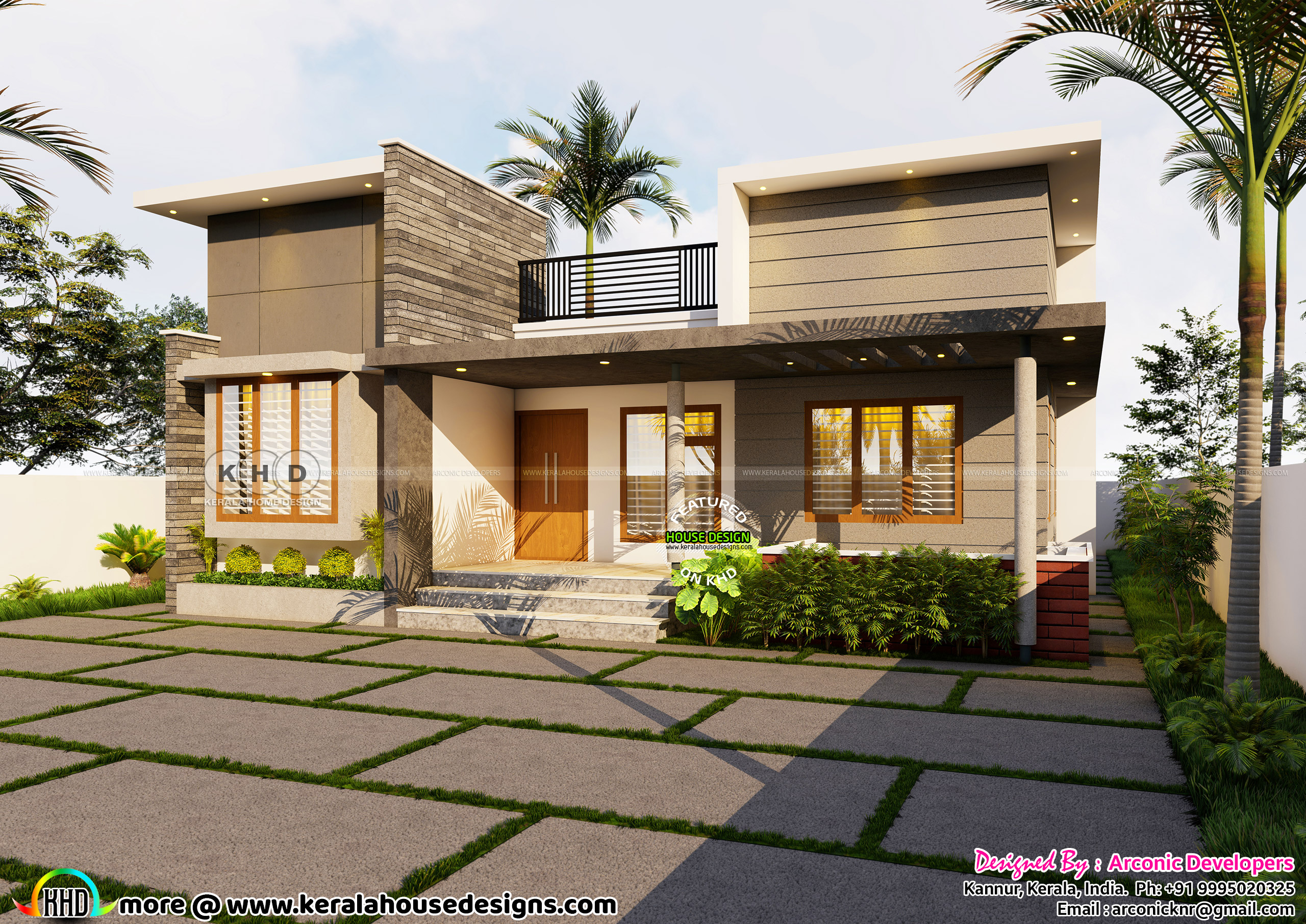 A Modern 3 Bedroom One Floor House Plan