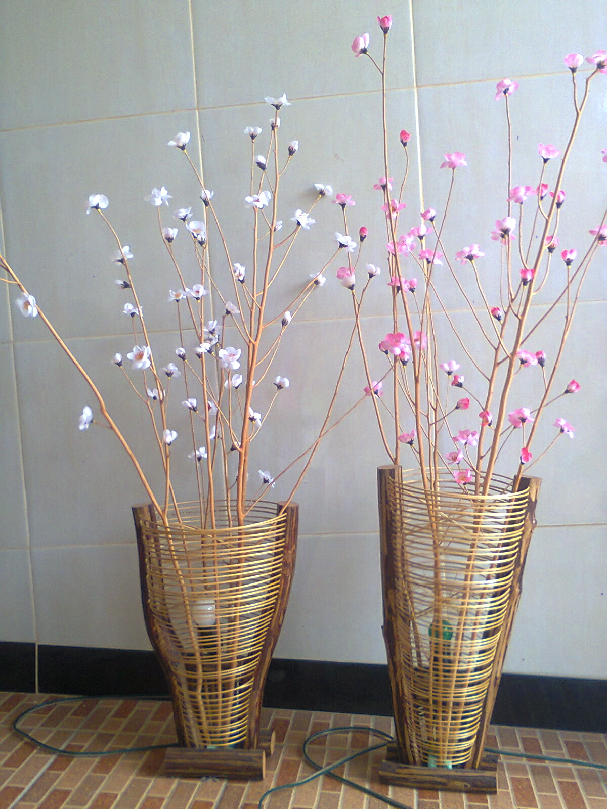 Jual Lampion Vas bunga Rotan  Kerajinan  Rotan  Kayu  dan Bambu 