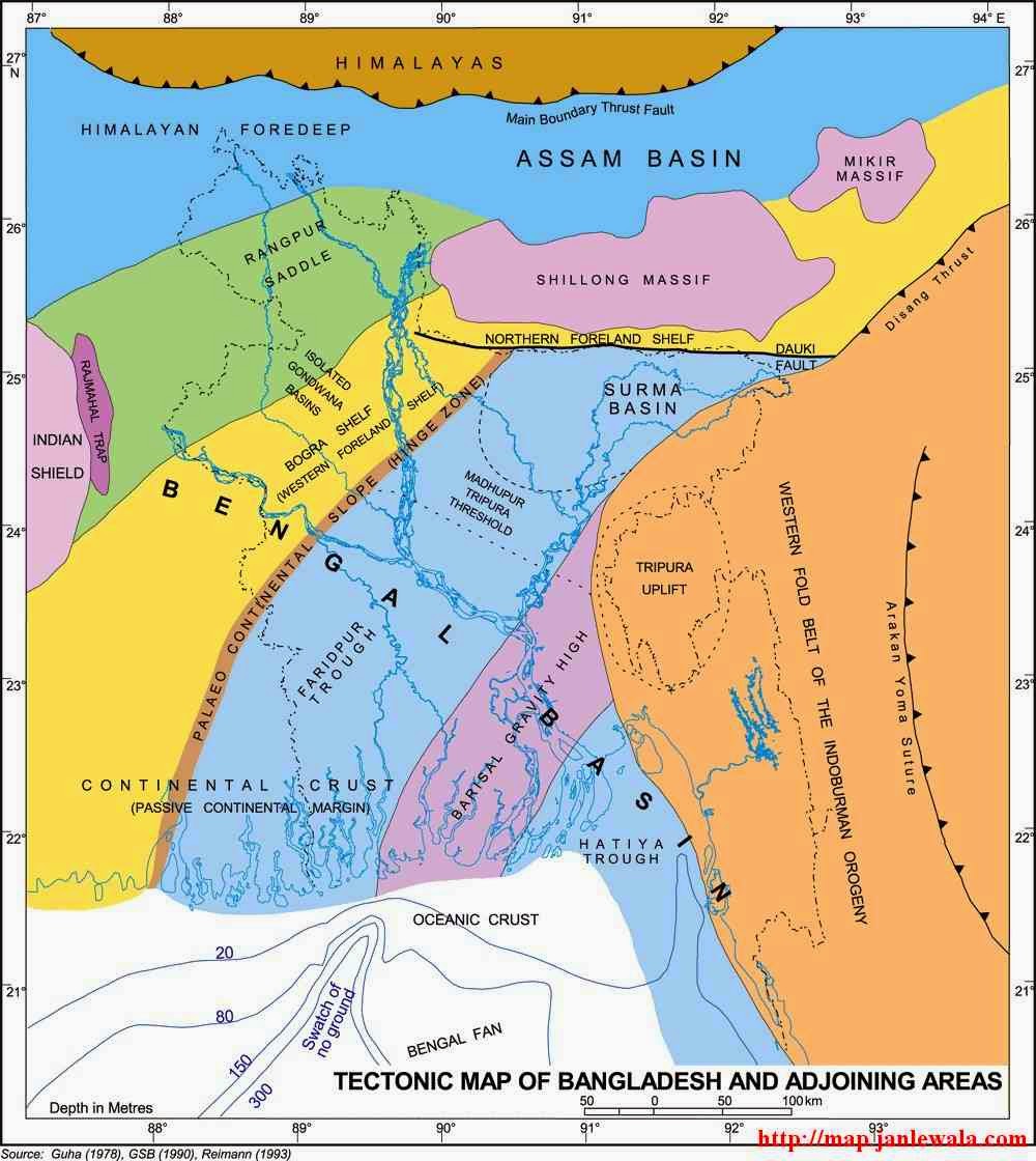 bangladesh tectonic plates map