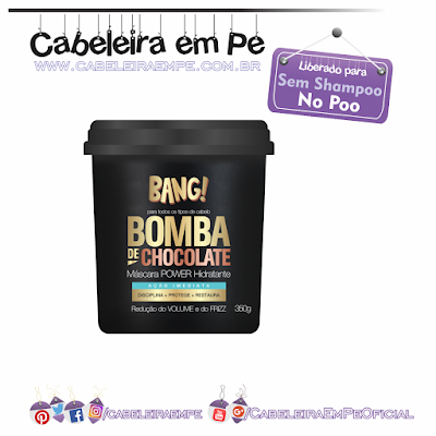 Máscara Power Hidratante Bomba de Chocolate Bang! - Tutanat (Liberada para No Poo)