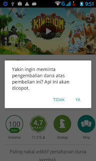 memotong pulsa kita untuk membeli Aplikasi Cara Merefund Dana Aplikasi/Game Android di Google Play Store