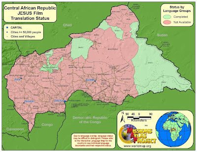 República Centro Africana | Mapas Geográficos da República Centro Africana