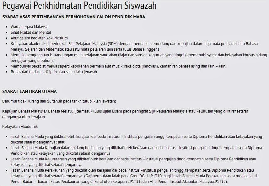 Info Persediaan & Persiapan Calon Menduduki Sesi Penilaian 