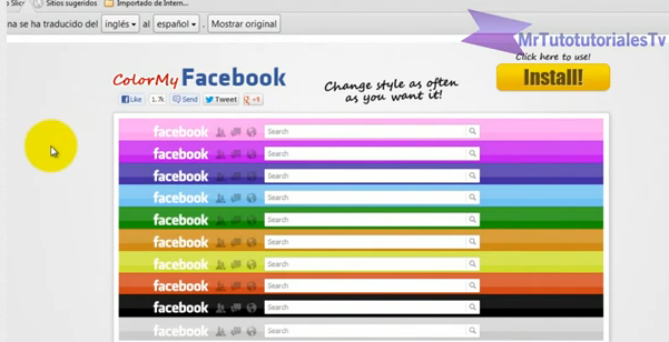 Color My Facebook:  Cambia el color Azul  que trae por defecto  tu Facebook