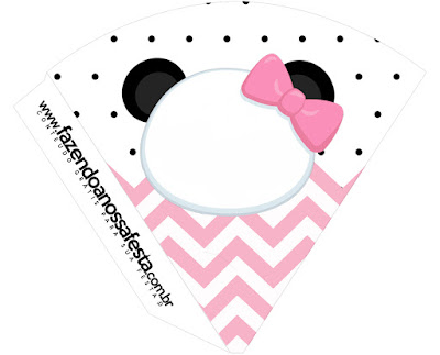 Panda Baby in Pink Chevron: Free Party Printables.