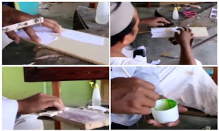 Di tengah ketatnya usaha kerajinan tangan, seni kerajinan yang satu ini justru terus berkembang. Yakni kerajinan ukir scroll scraw yang dibuat menggunakan gergaji.