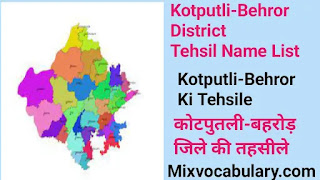 Kotputli-Behror tehsil suchi