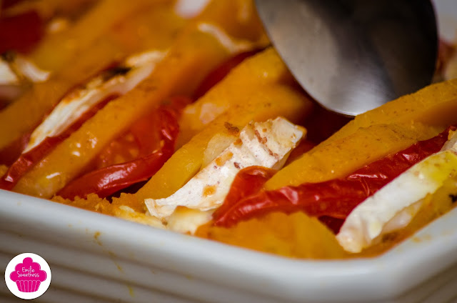 Tian de butternut, tomates, oignon et chèvre