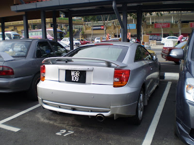 Silver color stock Toyota Celica