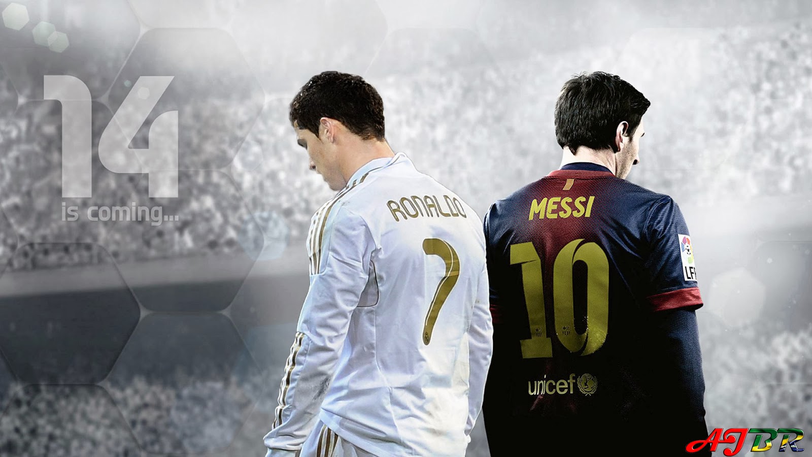 Wallpaper Fifa14 Messe e Cristiano Ronaldo