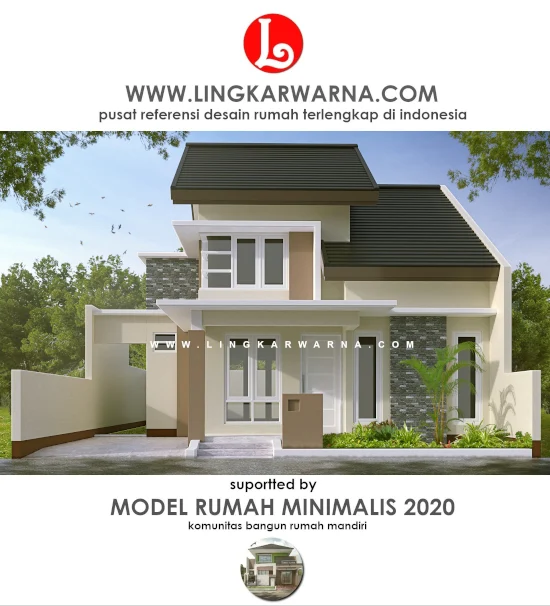 Desain rumah minimalis dengan atap pelana