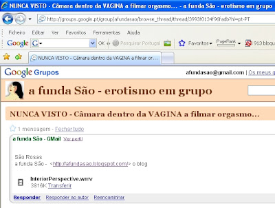 Podes registar-te numa opção em que não recebes as mensagens no teu e-mail. Nesse caso, terás acesso às mensagens nesta página... e poderás descarregar só o que quiseres... se quiseres. Isto é erótico, Noé?